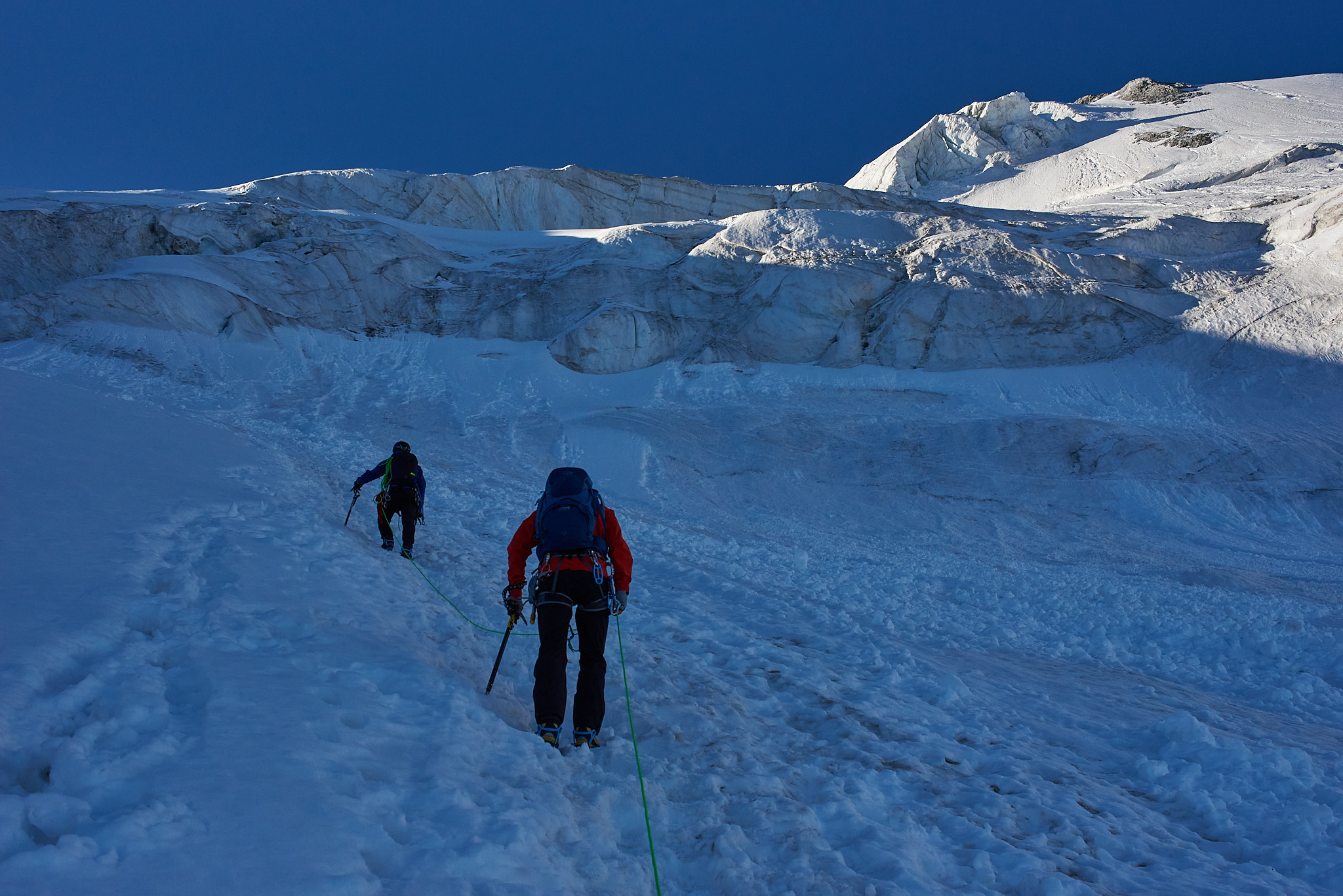 Toward the top of Mount Ortler